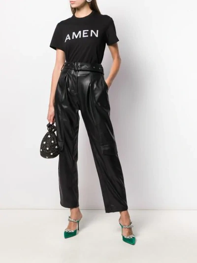 Shop Amen Logo Print T-shirt In Black