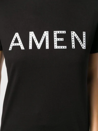 Shop Amen Logo Print T-shirt In Black