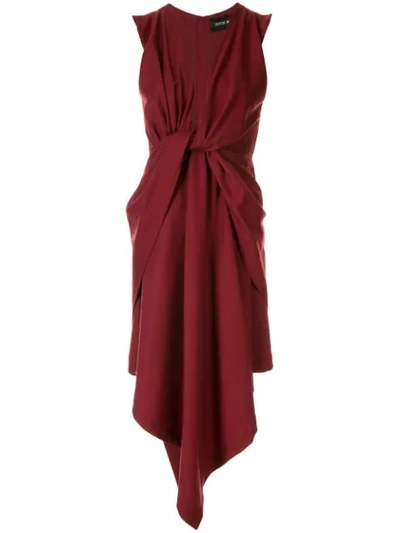 Shop Kitx Ember Twist-detailed Dress In Red