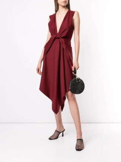 Shop Kitx Ember Twist-detailed Dress In Red