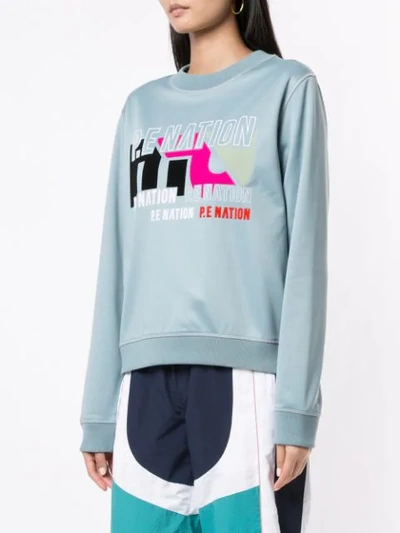 Shop P.e Nation Flex It Sweatshirt In Grey
