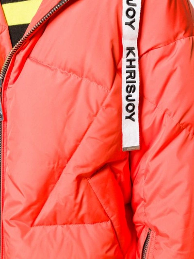 Shop Khrisjoy Oversized Padded Jacket In Orange