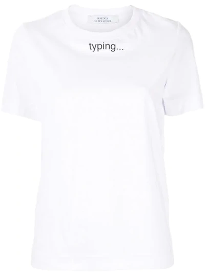 Shop Kseniaschnaider Typing T-shirt In White