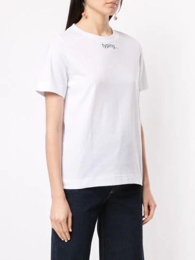 Shop Kseniaschnaider Typing T-shirt In White