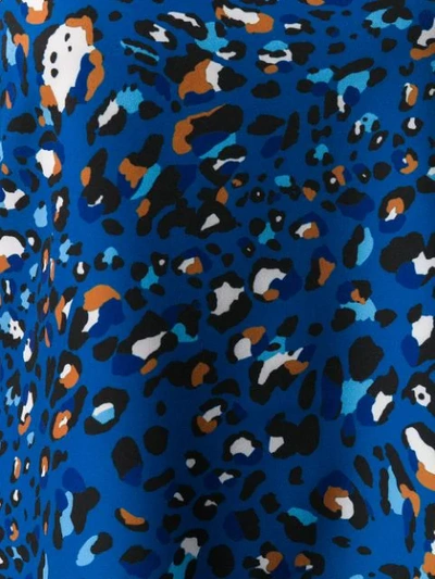 Shop Altea Leopard Print Short Dress In 8 Blue