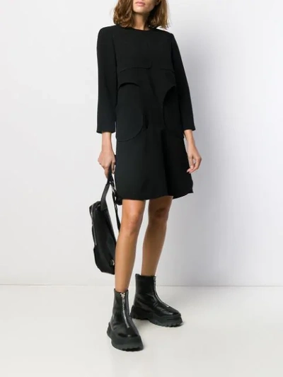 Courrèges Shift Mini Dress In Black