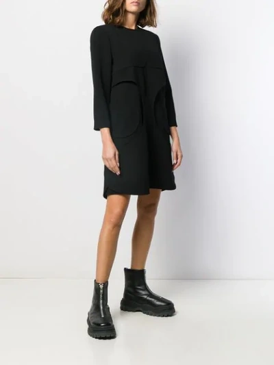 Courrèges Shift Mini Dress In Black