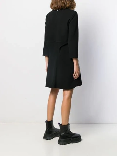 Shop Courrèges Shift Mini Dress In Black