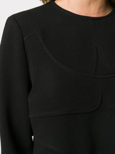 Courrèges Shift Mini Dress In Black