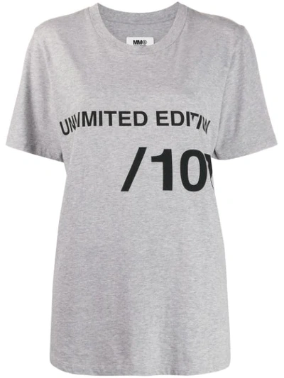Shop Mm6 Maison Margiela Unlimited Edition T-shirt In Grey
