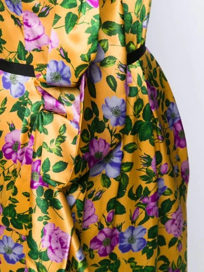 Pre-owned Nina Ricci Floral Print Dress In Yellow