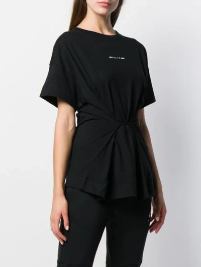 Shop Alyx Gathered Front T-shirt In Black