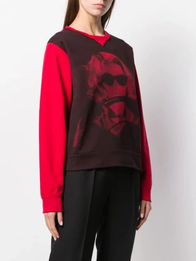 Shop N°21 Woman Print Sweatshirt In Red