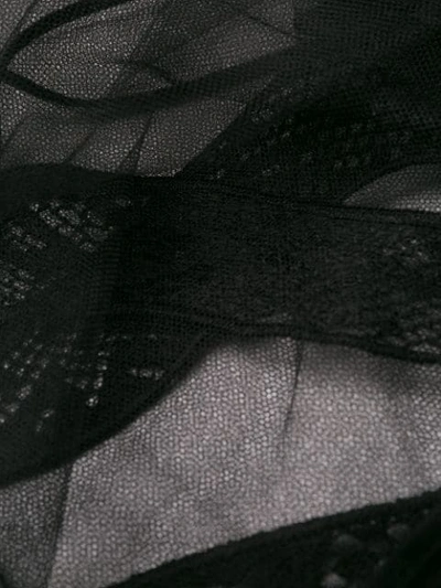 Shop David Koma Crochet Snake Sheer Body In Black