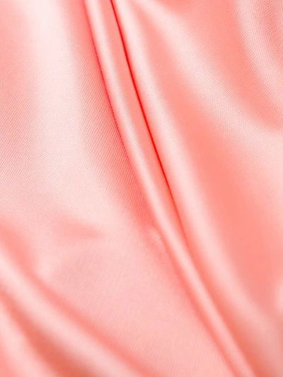 Shop Versace Draped Keyhole Neckline Dress In Pink
