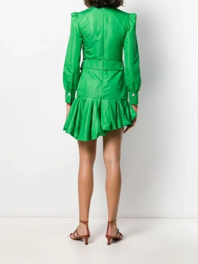 Shop Giuseppe Di Morabito Belted Asymmetric-hem Dress In Green