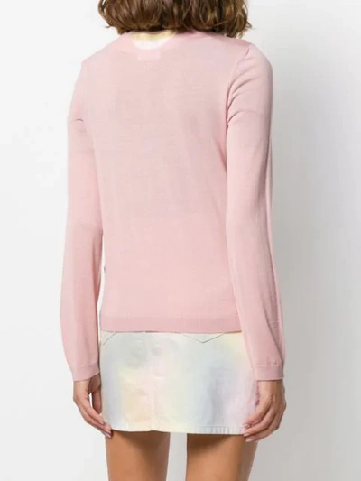 Shop Red Valentino Lightweight Knitted Cardigan In Pink