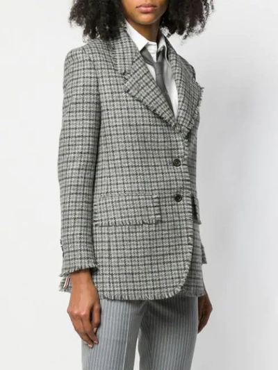 Shop Thom Browne Gun Club Check Cashmere Sport Coat In 035 Medium Grey