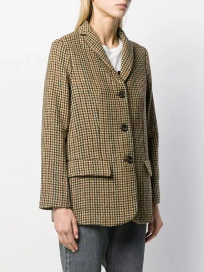 Shop Aspesi Plaid Print Jacket In Neutrals