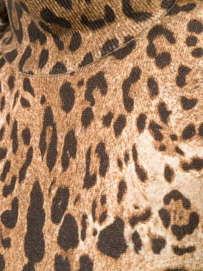 Shop Dolce & Gabbana Leopard Print Jumper In Brown