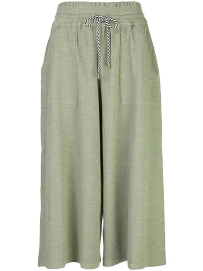 Shop Apiece Apart Galicia Cropped Trousers In Green