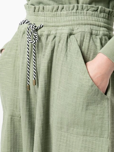 Shop Apiece Apart Galicia Cropped Trousers In Green