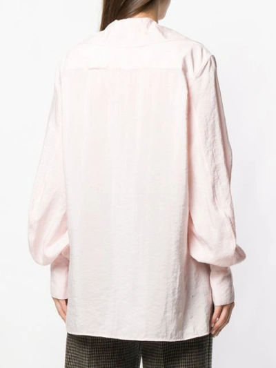 Shop Lemaire Zip Crepe Blouse In Pink