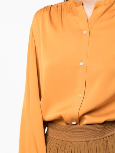 Shop Vince Button In Orange