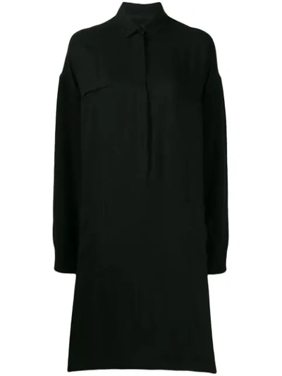 Shop Haider Ackermann Slouch Shirt Dress In Black