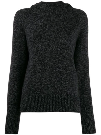 Shop Joseph Knitted Hooded Jumper In Grey