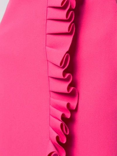 Shop Msgm Pleated Trim Skirt In Pink