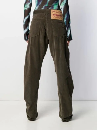 Shop Dsquared2 High Rise Wide Leg Trousers In Brown