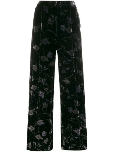 Shop Diane Von Furstenberg Mabel Wide Leg Trousers In Black