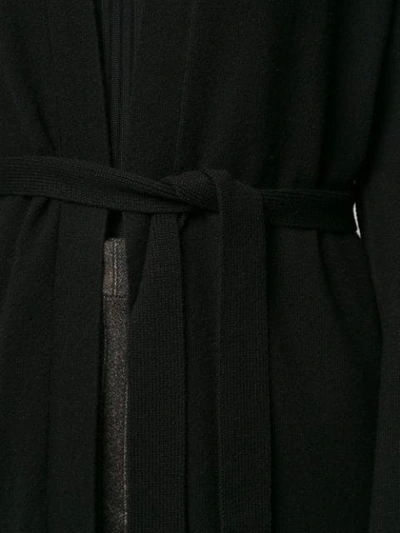 Shop Shanghai Tang Mandarin-collar Long Coatigan In Black