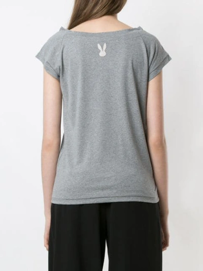 Shop Gloria Coelho Cut Out Details T-shirt In Grey