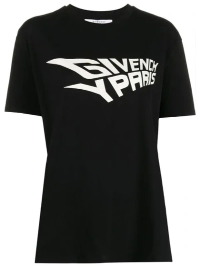 Shop Givenchy Logo T-shirt In Black