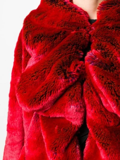 Shop Chalayan Mantel Mit Drapiertem Kragen In Red