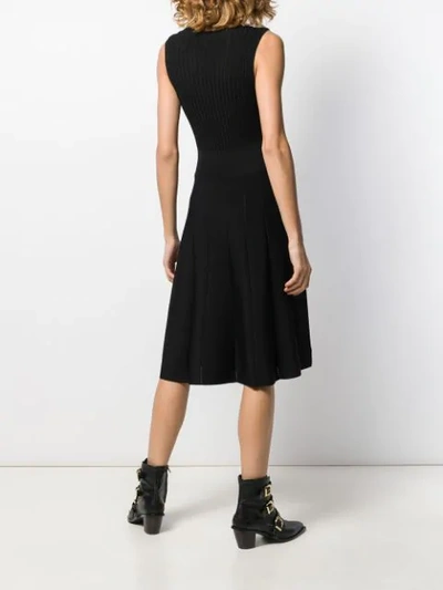 Shop Pinko Pleated Midi Dress In Black