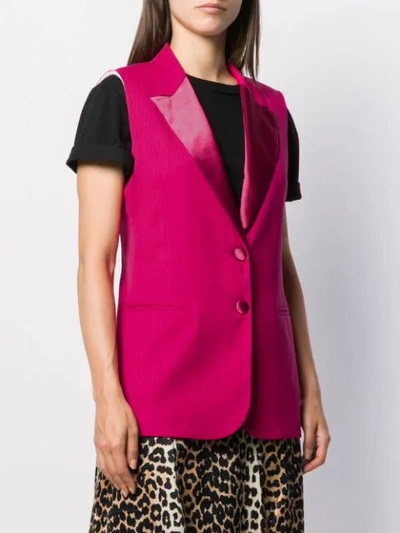 Shop Semicouture Tailored Waistcoat In G74 Pink