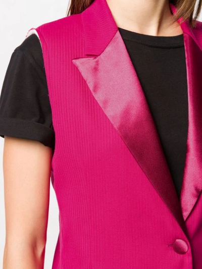 Shop Semicouture Tailored Waistcoat In G74 Pink