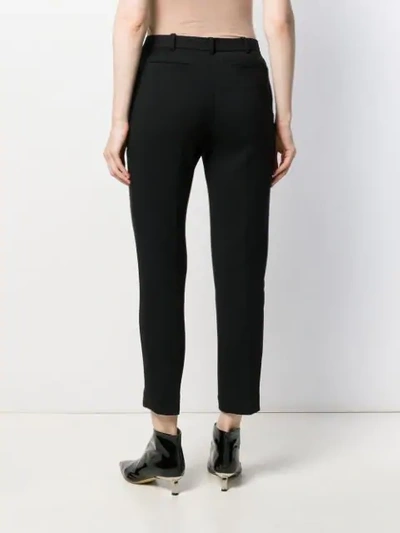 Shop Pinko Skinny Fit Cropped Trousers In Black