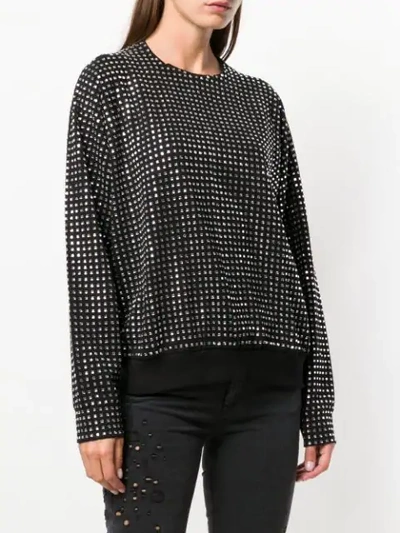 Shop Diesel Embellished Sweatshirt - Black