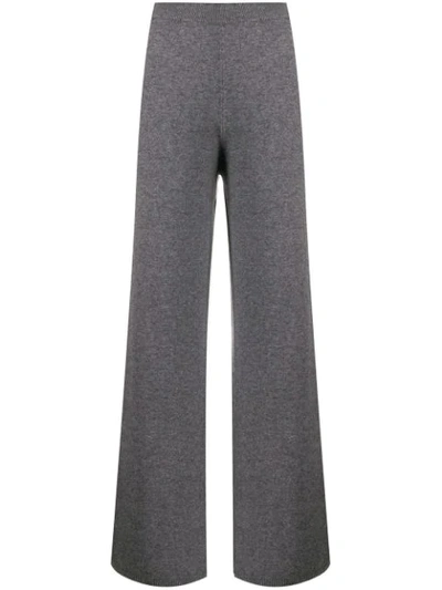 Shop Joseph Knitted Flared Trousers In Grey