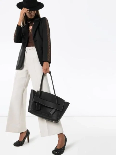 Shop Givenchy Braid-trimmed Belted Trousers In Neutrals