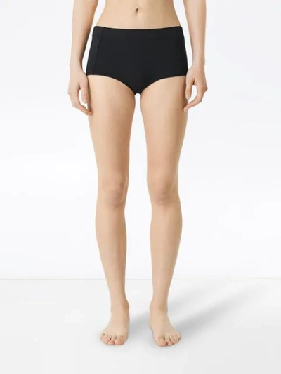 Shop Burberry Jersey-slip Mit Cut-out In Black