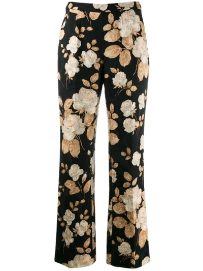 Pre-owned Dolce & Gabbana 1990's Printed Trousers In Brown