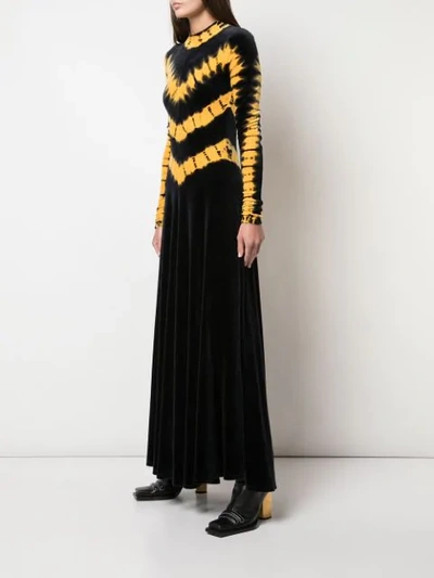 Shop Proenza Schouler Tie-dye Print Midi Dress In Black