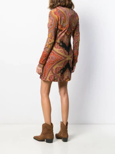 Shop Etro Paisley-print Dress In Red