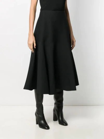 Shop Valentino A-line Paneled Skirt In Black
