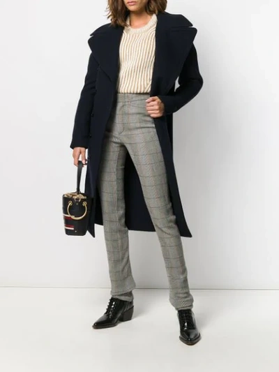 Shop Chloé Double-breasted Coat In Blue